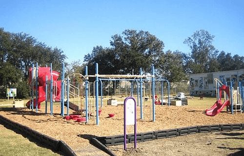 Playground equipment at KaBoom! community playground
