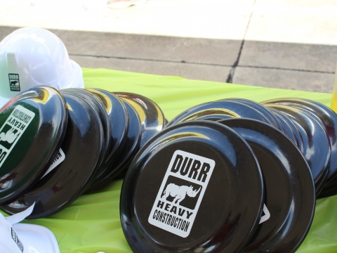 Durr branded frisbees