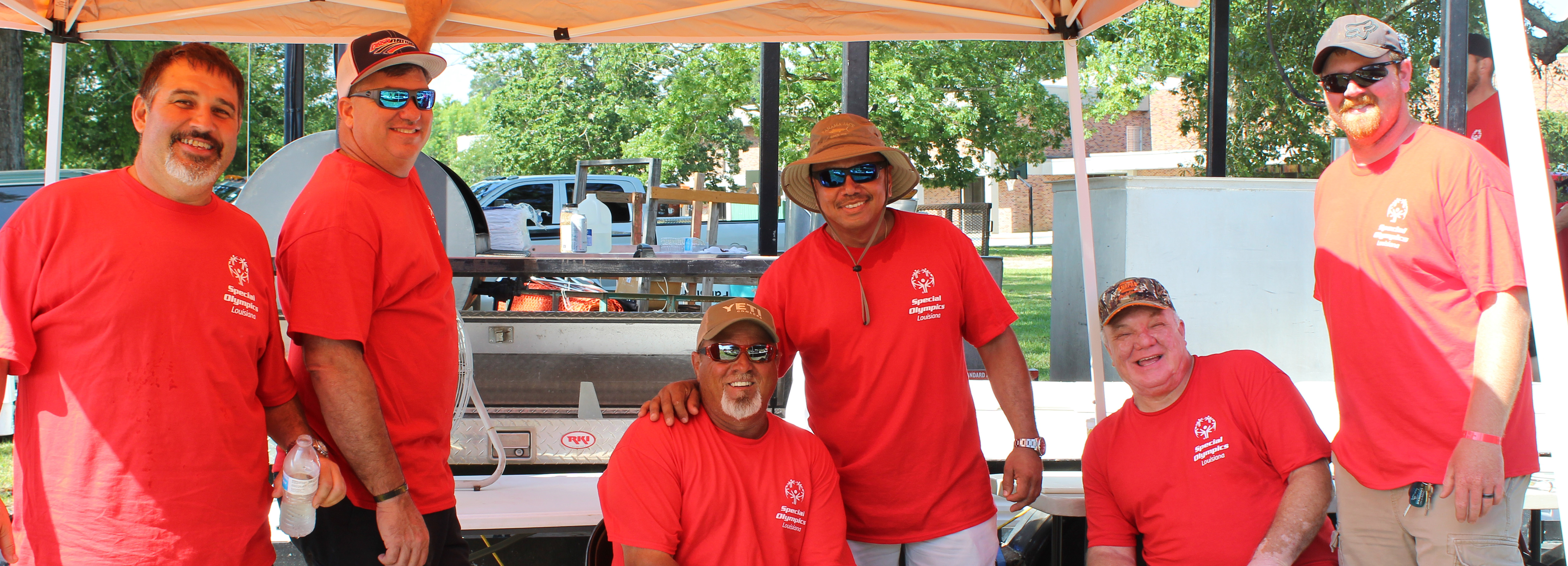 Durr men volunteering at the Summer Special Olympics