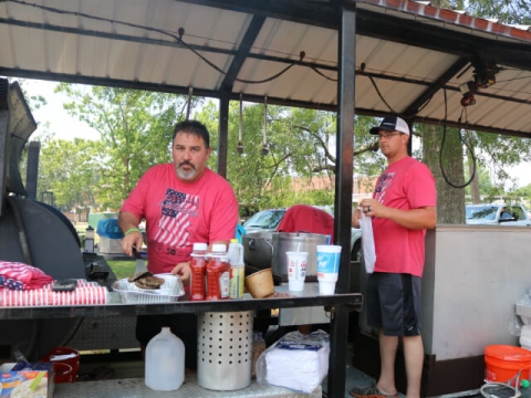 People BBQing
