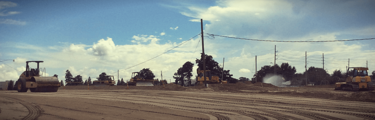 Rollers at a jobsite