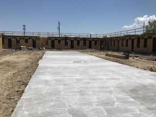 a shot of freshly finished concrete