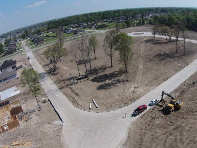 a top down view of the fresh concrete