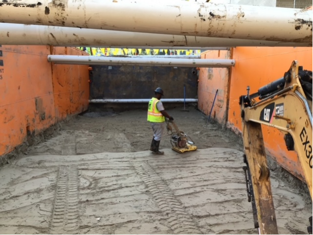 Excavation Complete - Sand Sub0base Installation